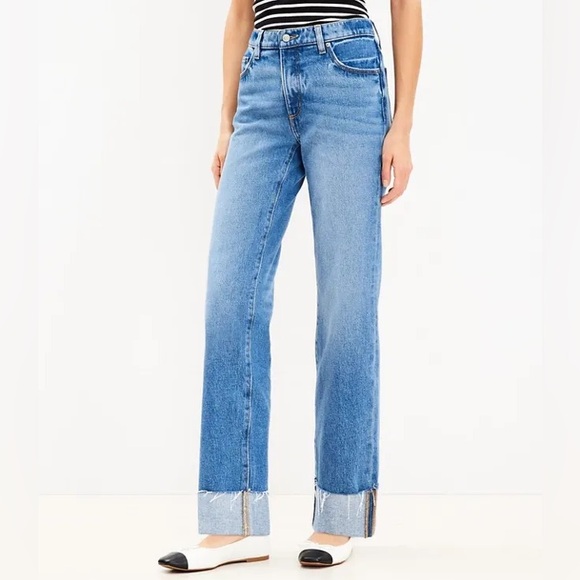 LOFT Slouchy Boyfriend Jeans - Picture 1 of 8